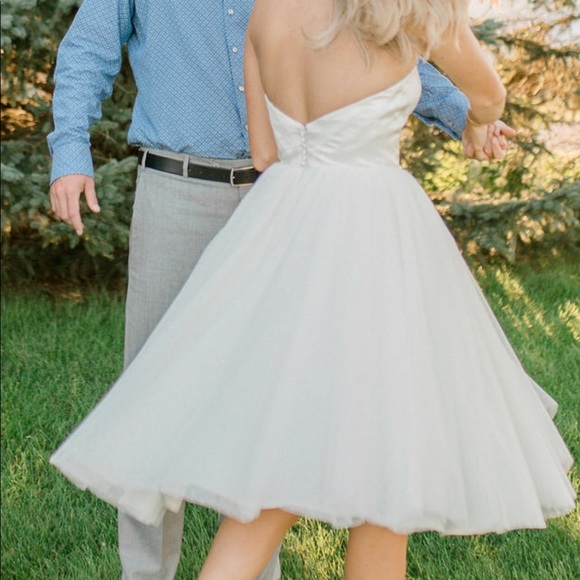 Matthew Christopher Bridal Midi Dress - Picture 3 of 9